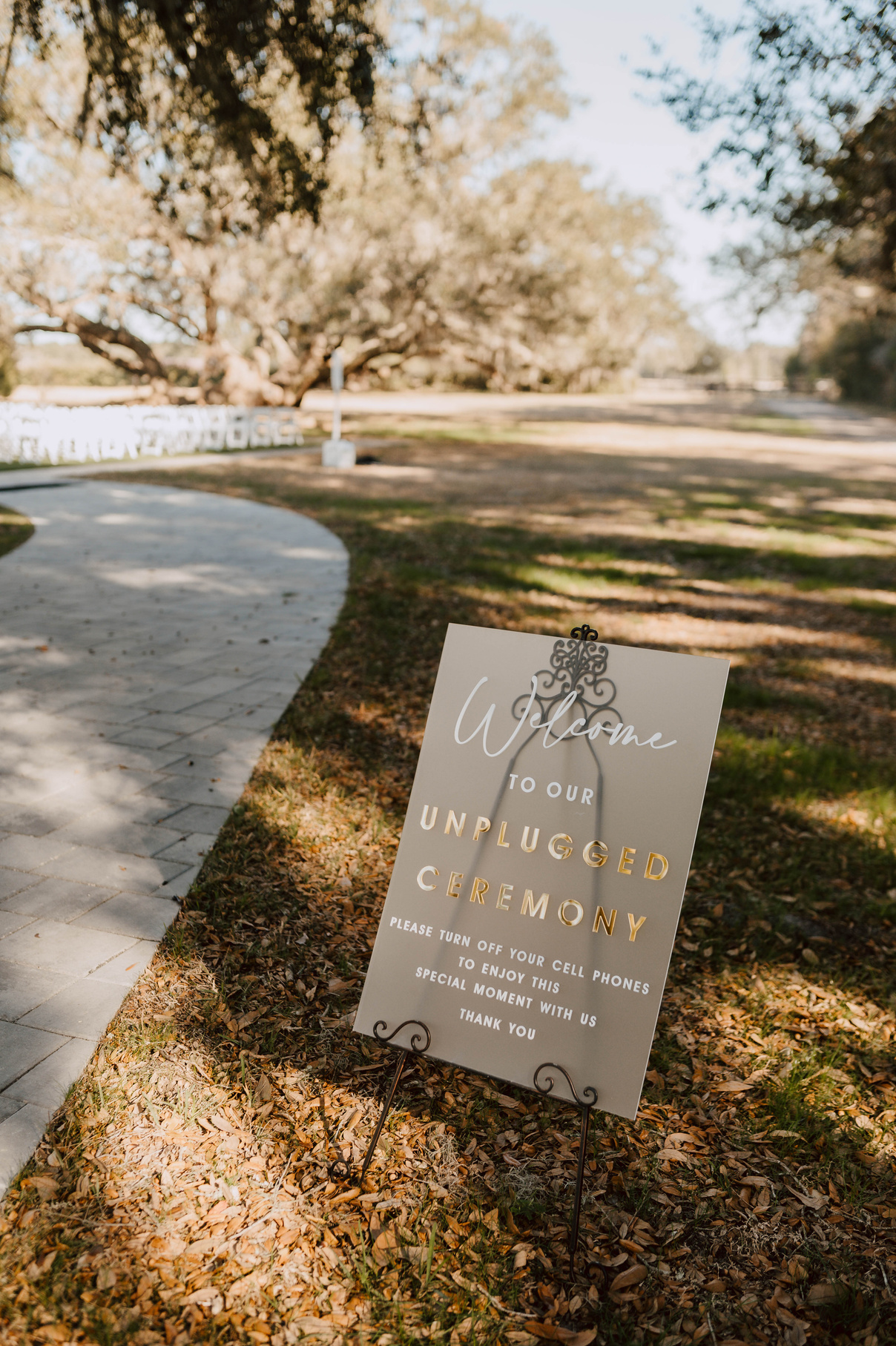 Unplugged ceremony sign