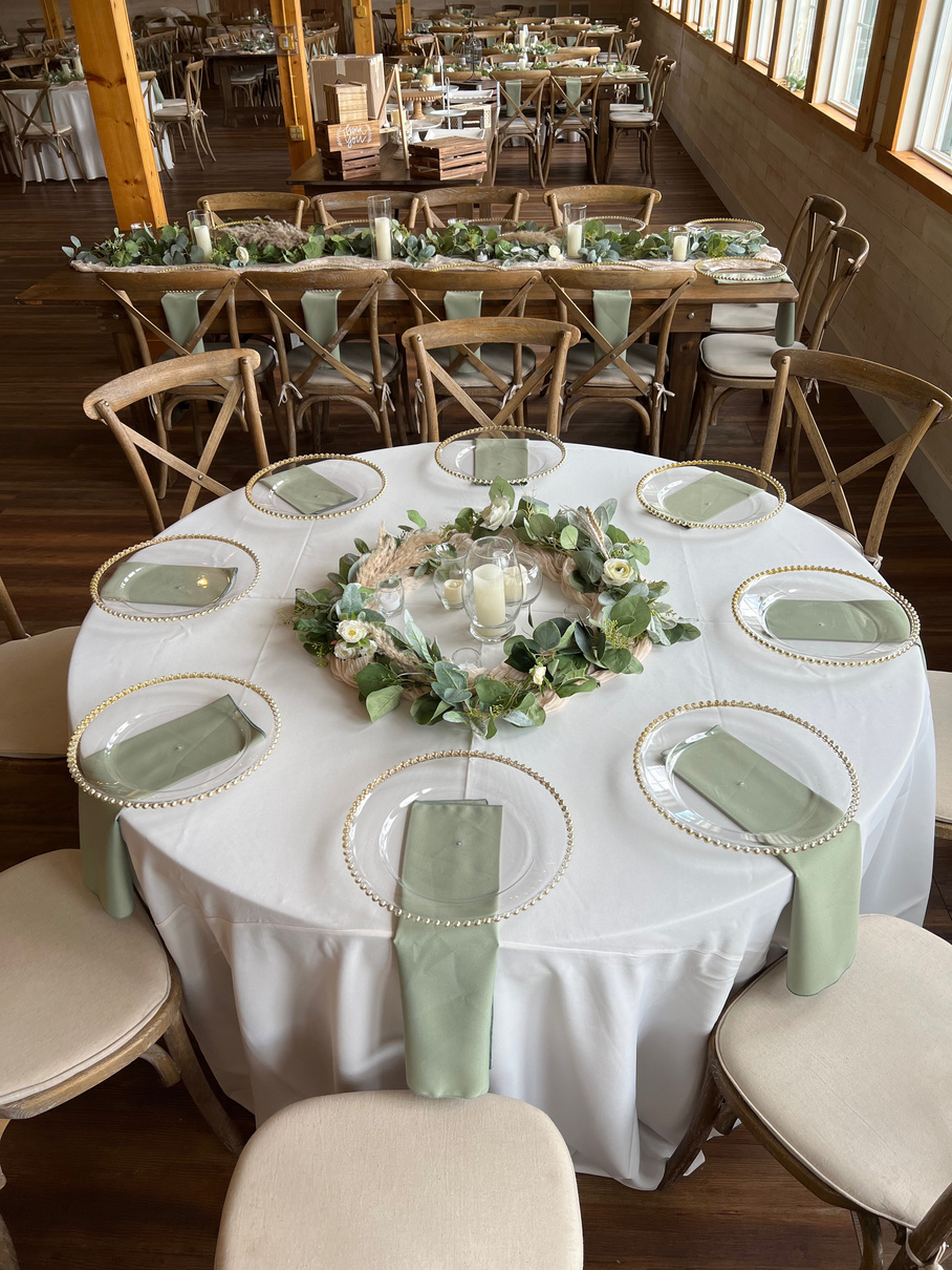 Glass vase centerpiece