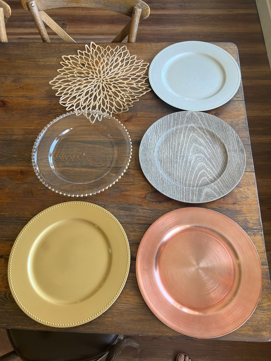 Charger and napkin styling